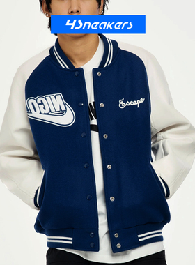 NIGO × Nike VRSTY JKT 联名系列植绒拼色插肩棒球服夹克外套