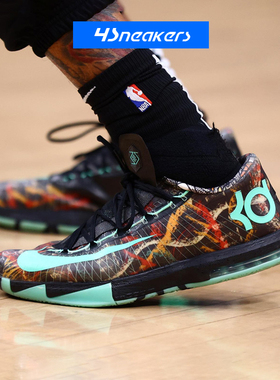 Nike KD 6 All-Star杜兰特6黑绿夜光全明星低帮篮球鞋FQ8356-900