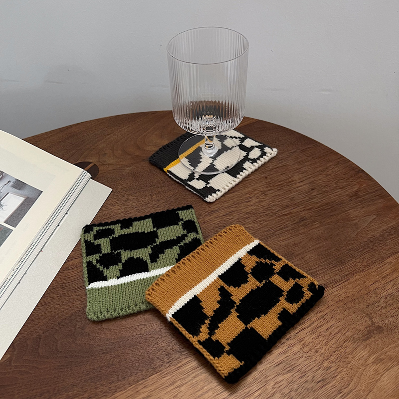 百搭设计系针织吸水杯垫