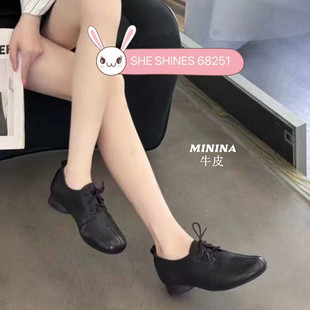 纯皮系带小皮鞋女舒适软底巨舒服广州显瘦时尚折叠深口蛋卷鞋单鞋