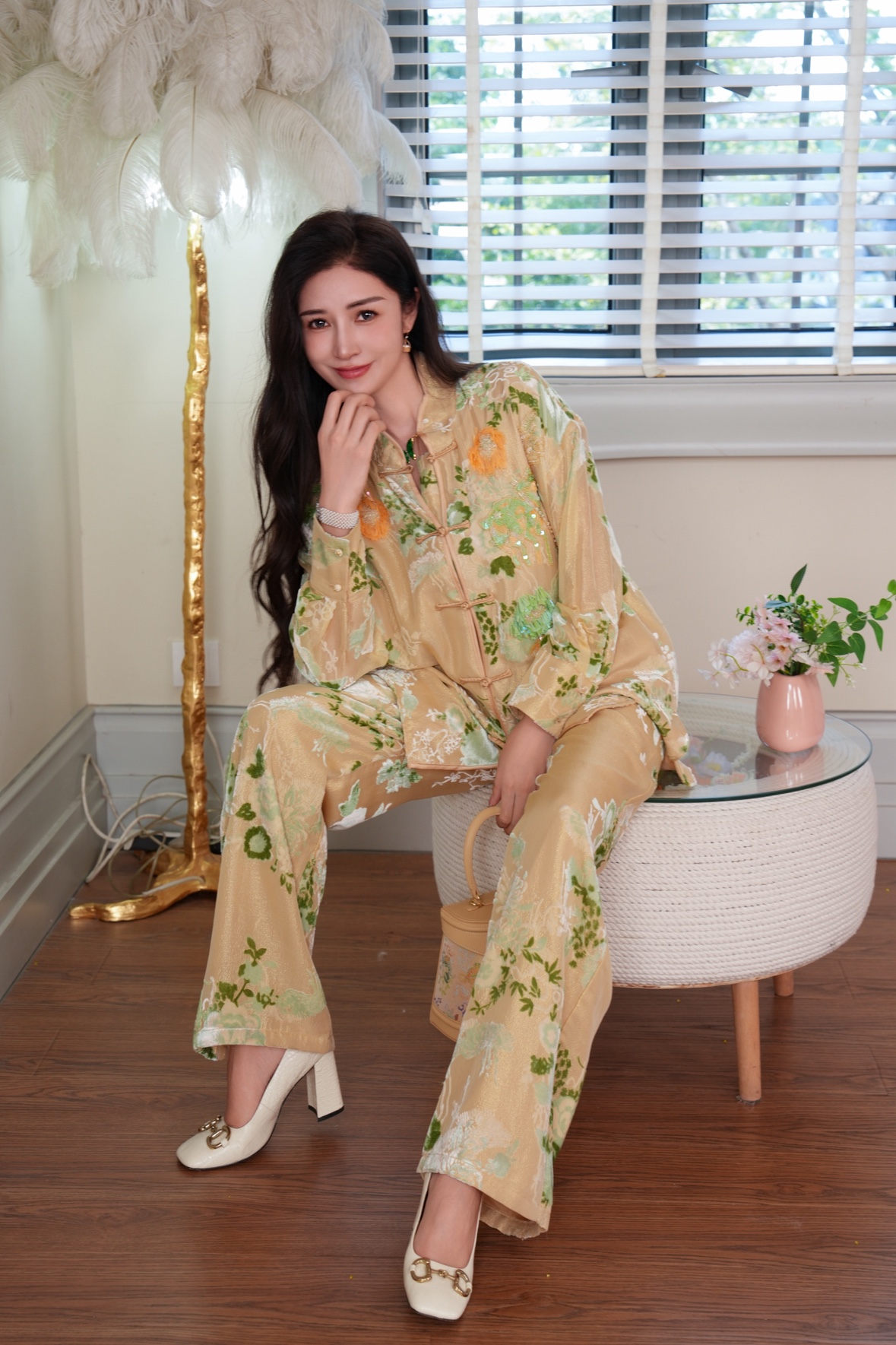 新中式国风重工刺绣提花外套女2025新款高级感上衣真丝提花立体花