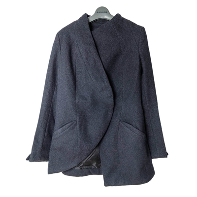 圣迪家优雅气质短款羊毛尼外套