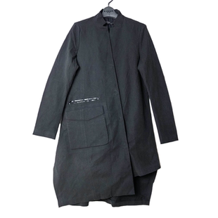 SD正品折扣女士时尚小众设计宽松立领长款亚麻风衣外套1849