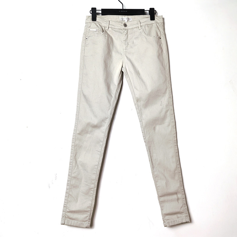 圣迪家正品折扣春秋款弹力棉质修身小脚裤休闲长裤0812