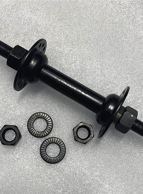 捷安特FH204前花鼓28孔开裆100mm轴径3/8轴长140自行车滚珠轴档