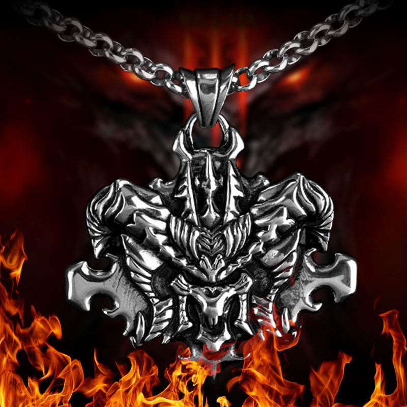 项链朋克风男士吊坠钛钢饰品挂件