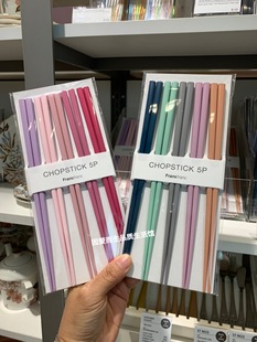 库存清仓)Francfranc日本家居天然木材精美木筷子多颜色日本制造