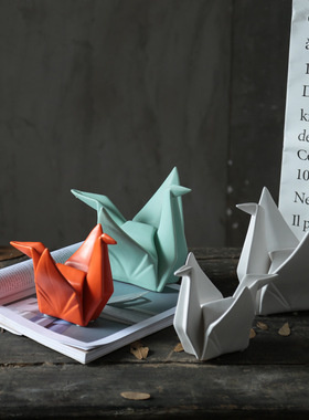 简约现代风精致千纸鹤酒柜装饰品