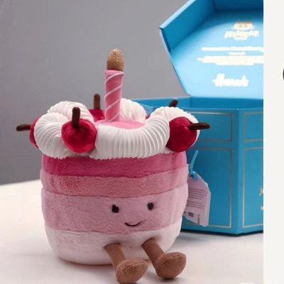 英国jellycat 同款jelly趣味樱桃蛋糕毛绒玩偶超软公仔玩具