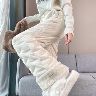 外穿防寒轻薄保暖白鸭绒哈尔滨极寒东北棉裤 羽绒裤 女冬季