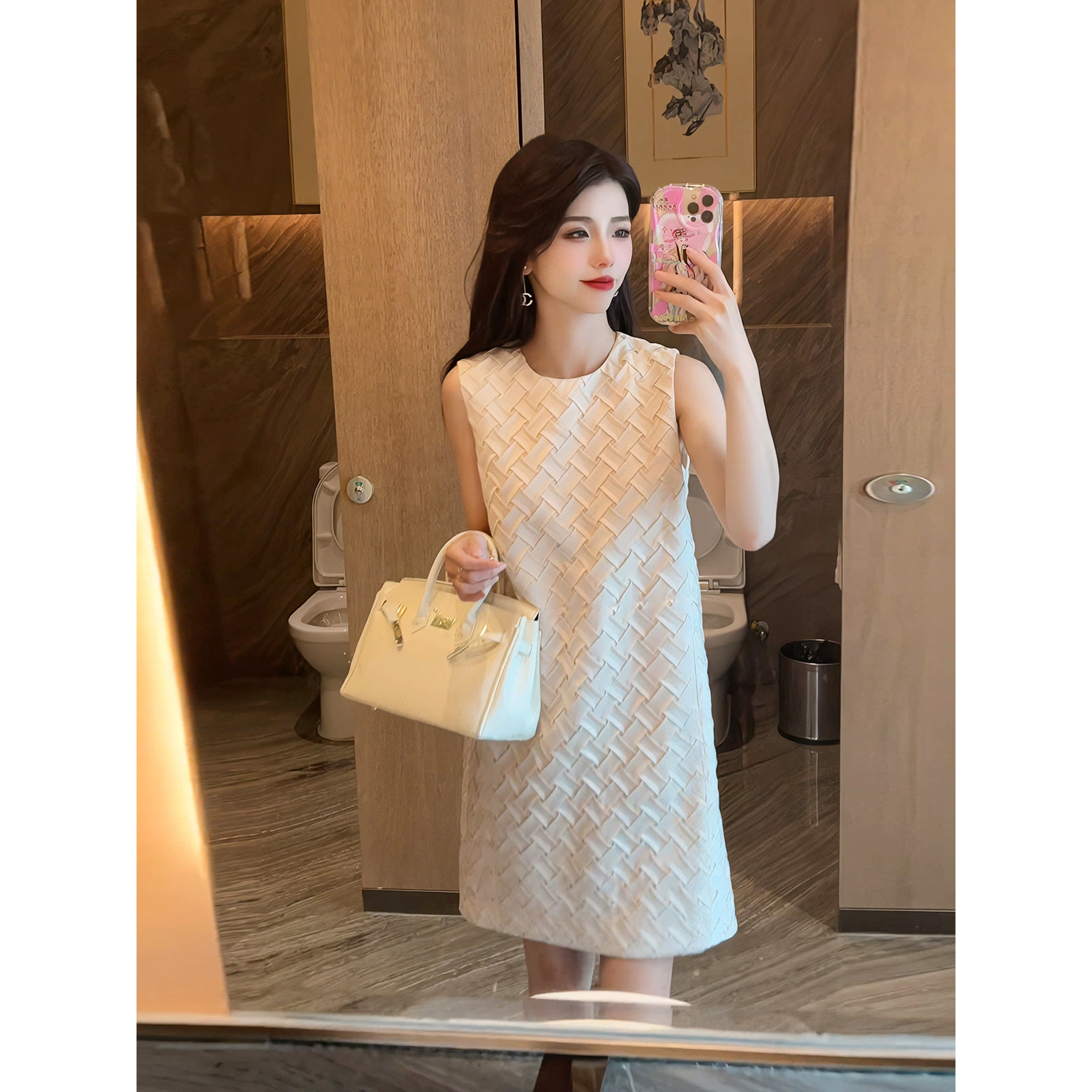 宽松显瘦高级感无袖裙子