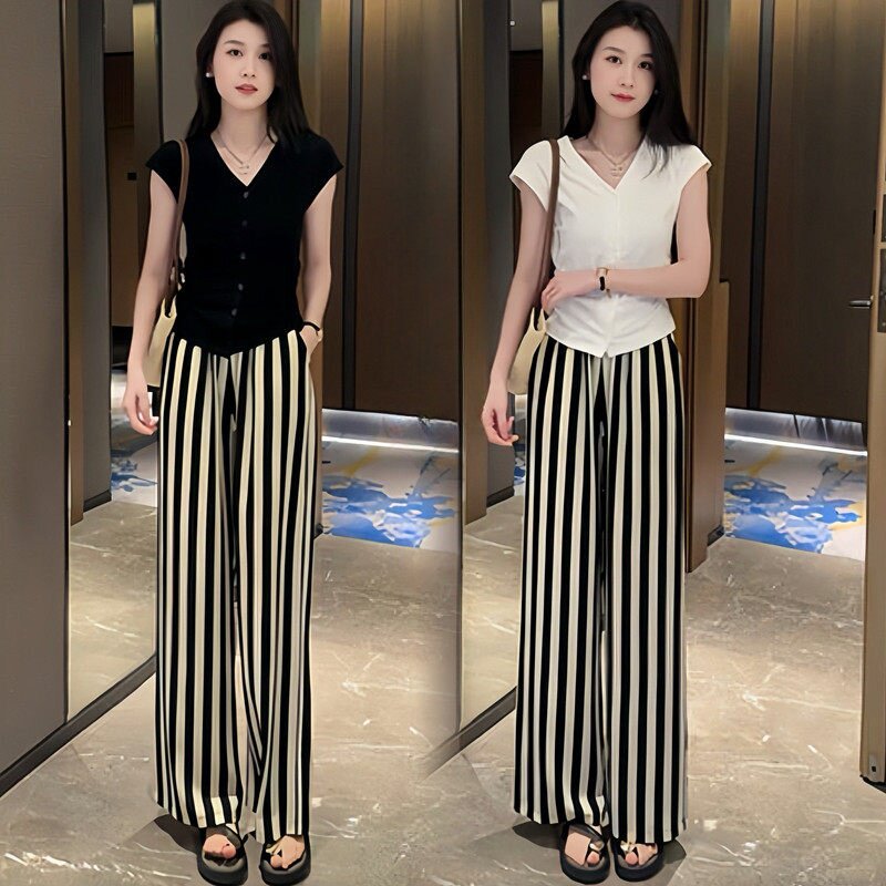 小个子拖地长裤冰丝休闲裤子