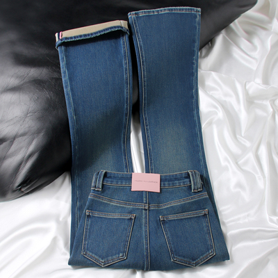 弹力显瘦复古小个子喇叭裤潮