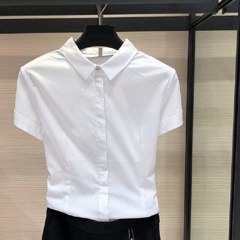 新款白色OL职业衬衣衬衫女