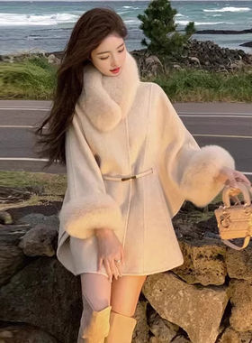 外套双面呢子大衣女秋季新款
