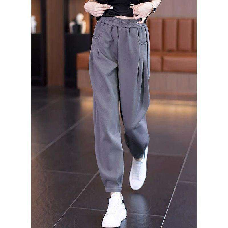 高级感休闲运动裤女秋冬新款高腰宽松显瘦加绒加厚束脚哈伦灯笼裤,女装/女士精品,卫裤,淘宝优惠券,粉丝福利购,淘宝优惠卷