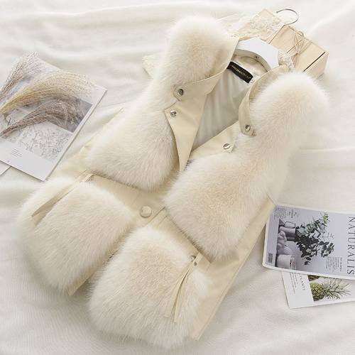 韩版修身毛毛背心秋冬新款皮草