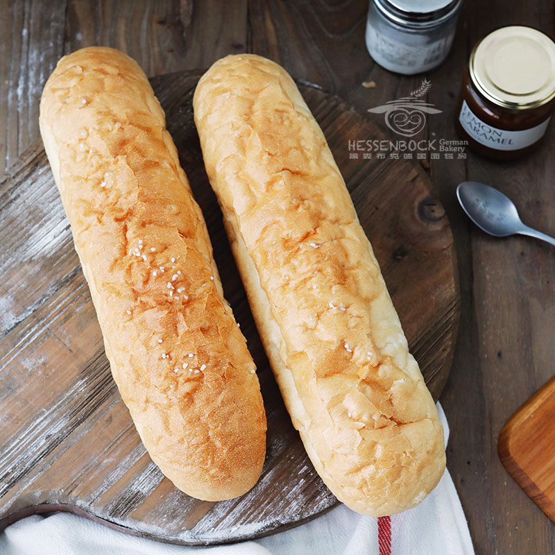 北京德式原味泽勒长棍面包皮脆内软湿组织松软黑森布克新鲜手工