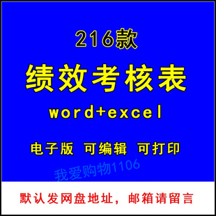 公司人员工绩效考核表模板人事工作部门岗位月度量化KPI方案表格