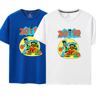 2025夏新款短袖T恤蝙蝠侠和罗宾短袖T恤斯蒂芬库里30号勇士巴特勒