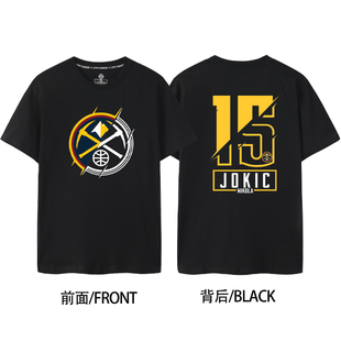 2026短袖T恤约基奇约老师衣服印花丹佛掘金纪念衣服篮球男款15号