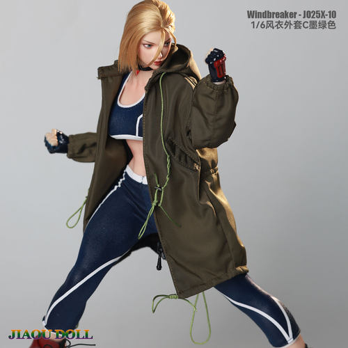 1/6女兵人衣服 风衣外套 宽松工装 JO25X-10 12寸包胶女素体配件
