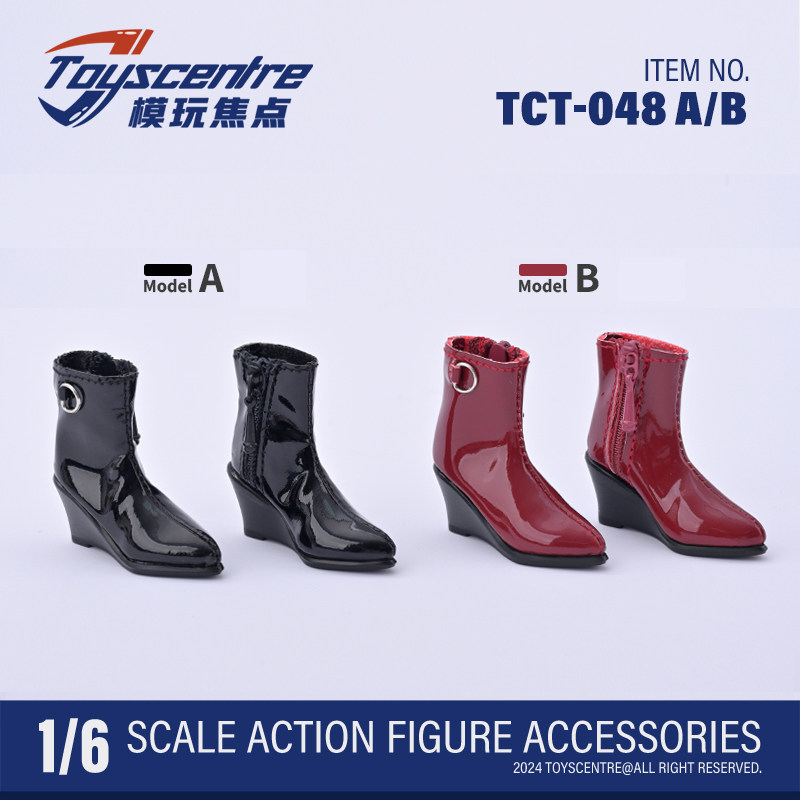 TCT-048女款兵人手办模型玩具鞋子1/6尖头一体高跟鞋 6分12寸娃娃