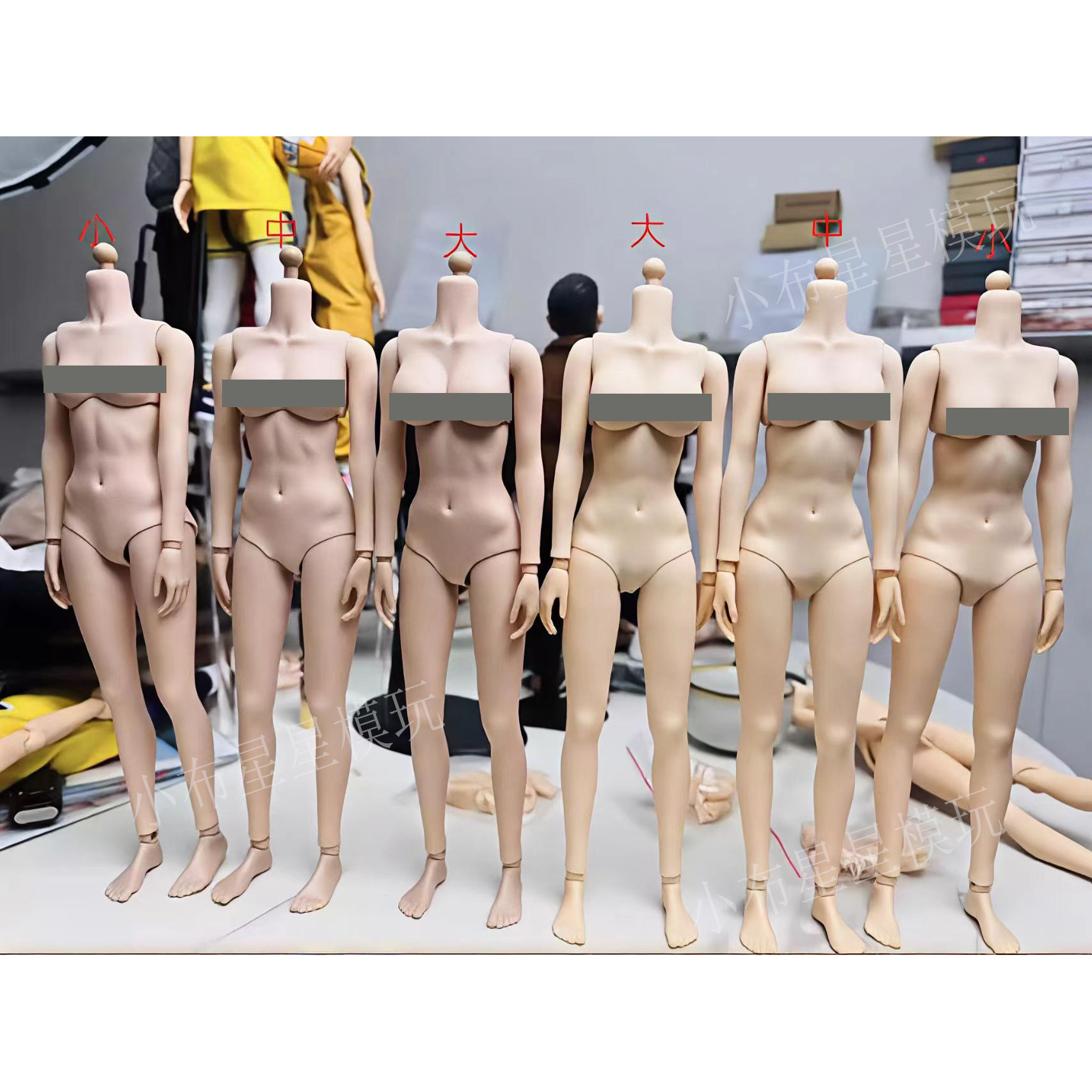 1/6超可动半包胶女素体手办人体模型玩偶身体小胸兵人大胸人偶