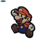 海客户外超级玛丽卡通人物徽章配饰马里奥刺绣布贴 魔术贴臂章