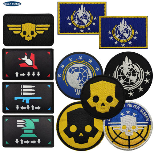 地狱潜兵兵hell divers 2游戏周边刺绣布贴潜水员魔术贴徽章包贴