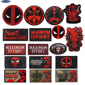 现货deadpool死侍3D刺绣魔术贴章背包贴章臂章帽贴衣贴战术士气贴
