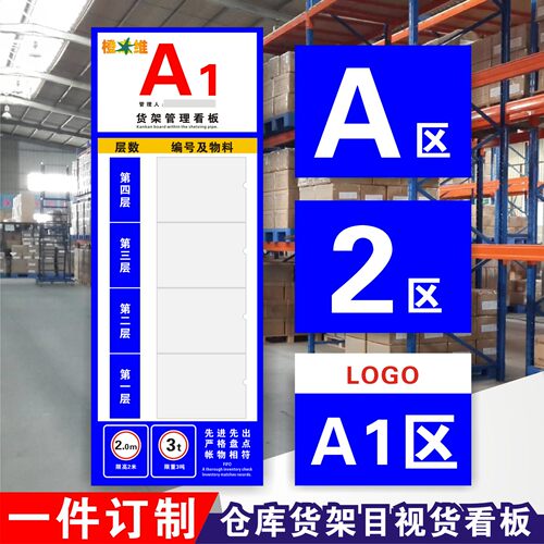 仓库货架目视化看板库房区号牌