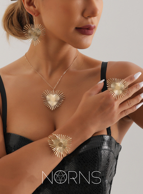 太阳花耳钉耳环锁骨链手饰