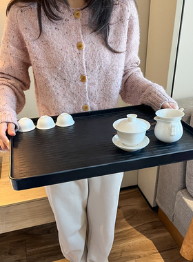 tray大号约50CM托盘长方形茶盘水杯盘客厅家用咖啡机酒店收纳盘