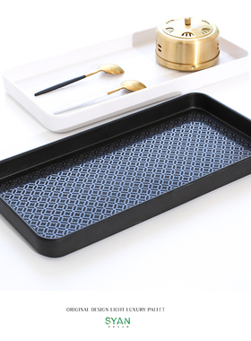 原创Rectangular tray长方形托盘茶杯水杯盘首饰收纳盘家用创意盘
