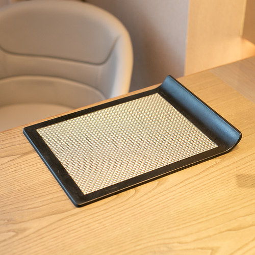 原创新中式手工制作长方形托盘