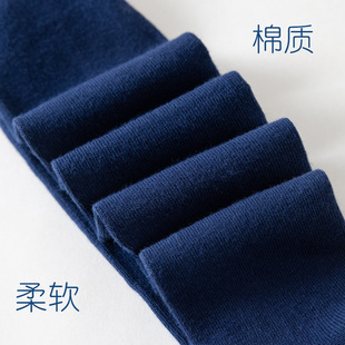 女童连裤袜春秋薄绒儿童打底裤厚绒连体藏青学生黑袜白色棉无骨袜