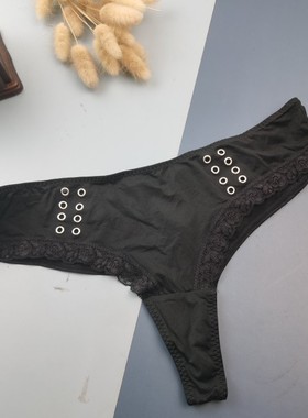 38 44码大弹性柔软冰丝黑色女士丁字裤牛奶丝无痕速干T裤底裤