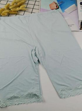 大码夏季舒适清凉日本5分家居裤 棉质睡眠睡裤短裤 浅绿色L LL码