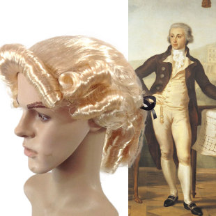 舞台演出表演宫廷假发法官律师头套假发男女成人儿童表演道具假发