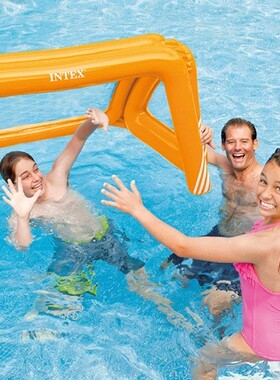 原装正品58507水上球门充气足球 泳池娱乐水球框球网水上沙滩玩具