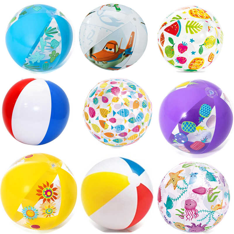 沙滩球儿童早教加厚超大彩色手拍水上玩具游泳水球表演道具充气球