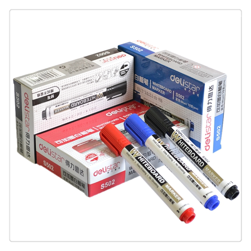 得力S502白板笔白板专用笔红色蓝色黑色加墨白板笔墨水可擦包邮