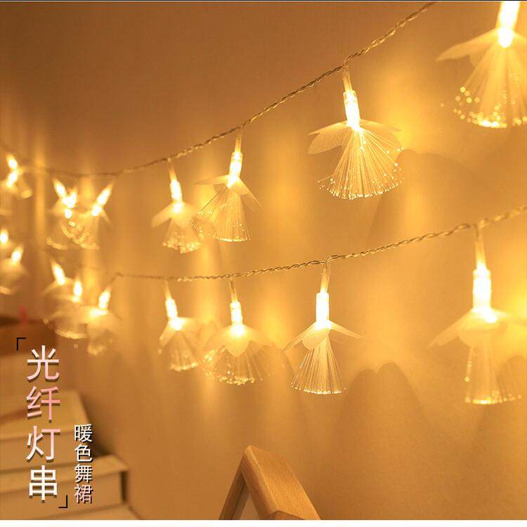 光纤花少女心仿真花朵装饰彩灯图片