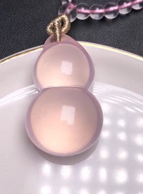 粉水晶葫芦吊坠•毛衣链两用款 葫芦是福寿: 34.20.16mm