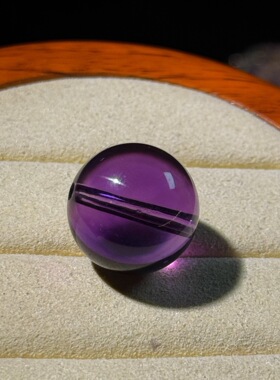 净体浓郁巴西紫水晶单珠17.8mm7.78克