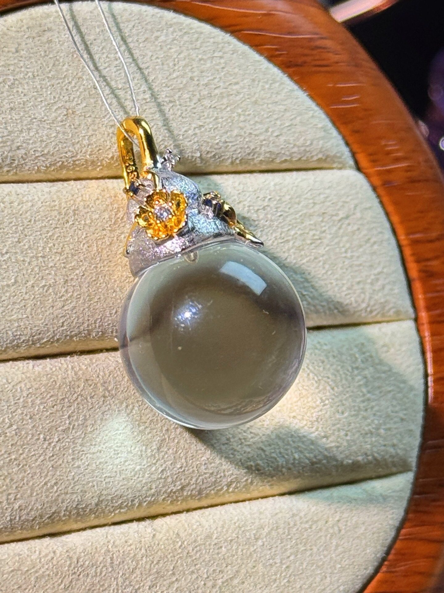 天然白水晶球 925银镶嵌葫芦吊坠 尺寸33.8-19-19mm,饰品/流行首饰/时尚饰品新,颈饰,淘宝优惠券,粉丝福利购,淘宝优惠卷