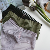 镂空蕾丝 好看别致花纹 性感诱惑 欧式 纯色舒适无痕女生三角内裤