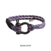 潮woo专属 ROADLATIVE原创设计国潮马蹄扣伞绳手链手绳男配饰