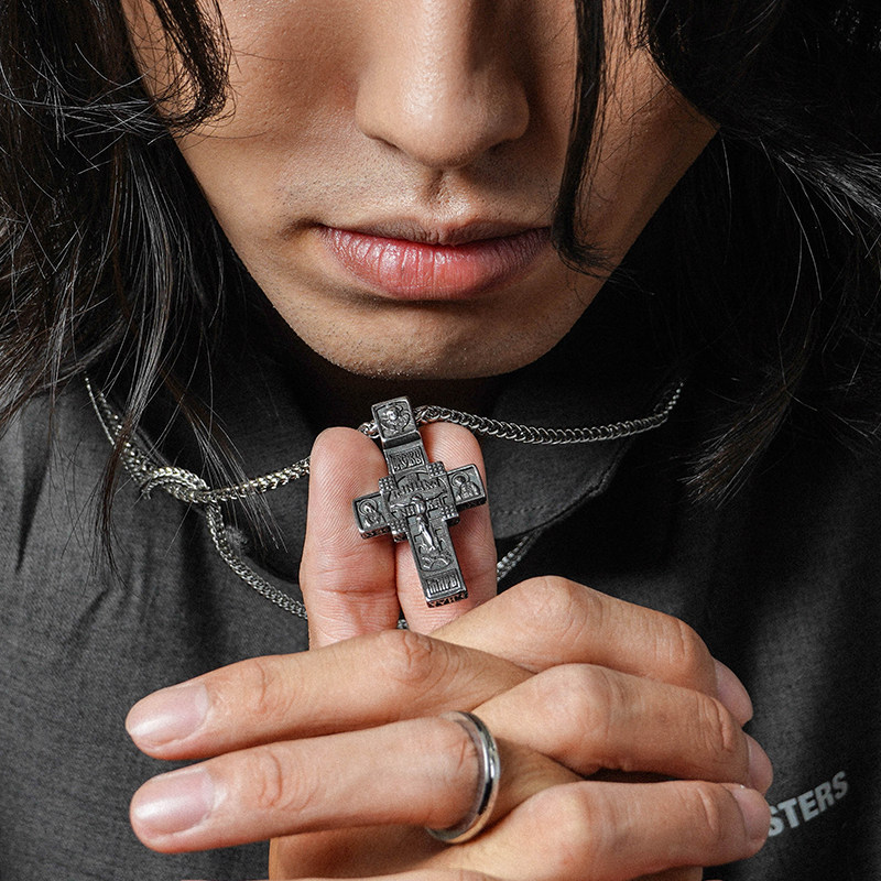 复古项链女欧美十字架素材模板 复古项链女欧美十字架图片下载 小麦优选